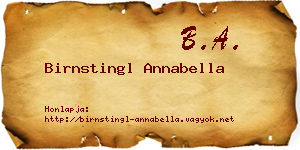 Birnstingl Annabella névjegykártya